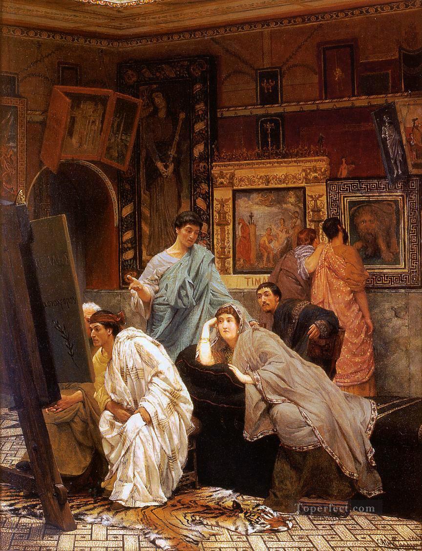 A Collection of Pictures at the Time of Augustus Romantic Sir Lawrence Alma Tadema Oil Paintings